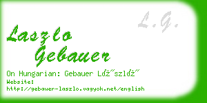 laszlo gebauer business card